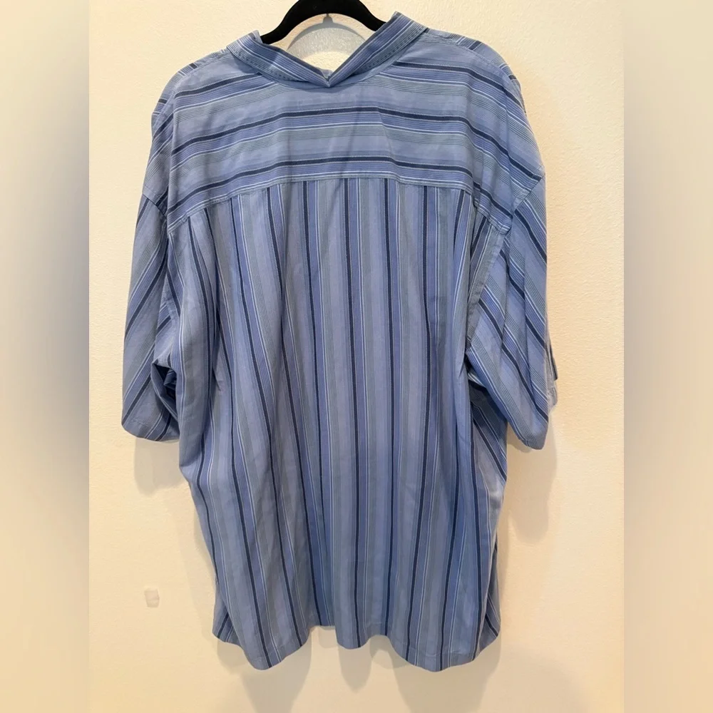Tommy Bahama Casual Blue Striped Shirt 100% silk - Picture 5 of 5